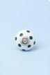 handcrafted-and-handpainted-white-base-polka-dot-ceramic-door-knobs-in-darks-blue-and-green-g-decor-51166 - G Decor