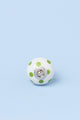 Handcrafted & Handpainted White Base Polka Dot Ceramic Door Knobs In Light Green And Grey - G Decor
