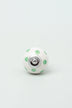 Polka Dot Ceramic Cabinet Knob in Mint and Dark Grey — close-up view, G Decor