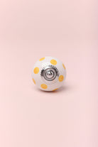 Handcrafted & Handpainted White Base Polka Dot Ceramic Door Knobs In Yellow And Pink - G Decor