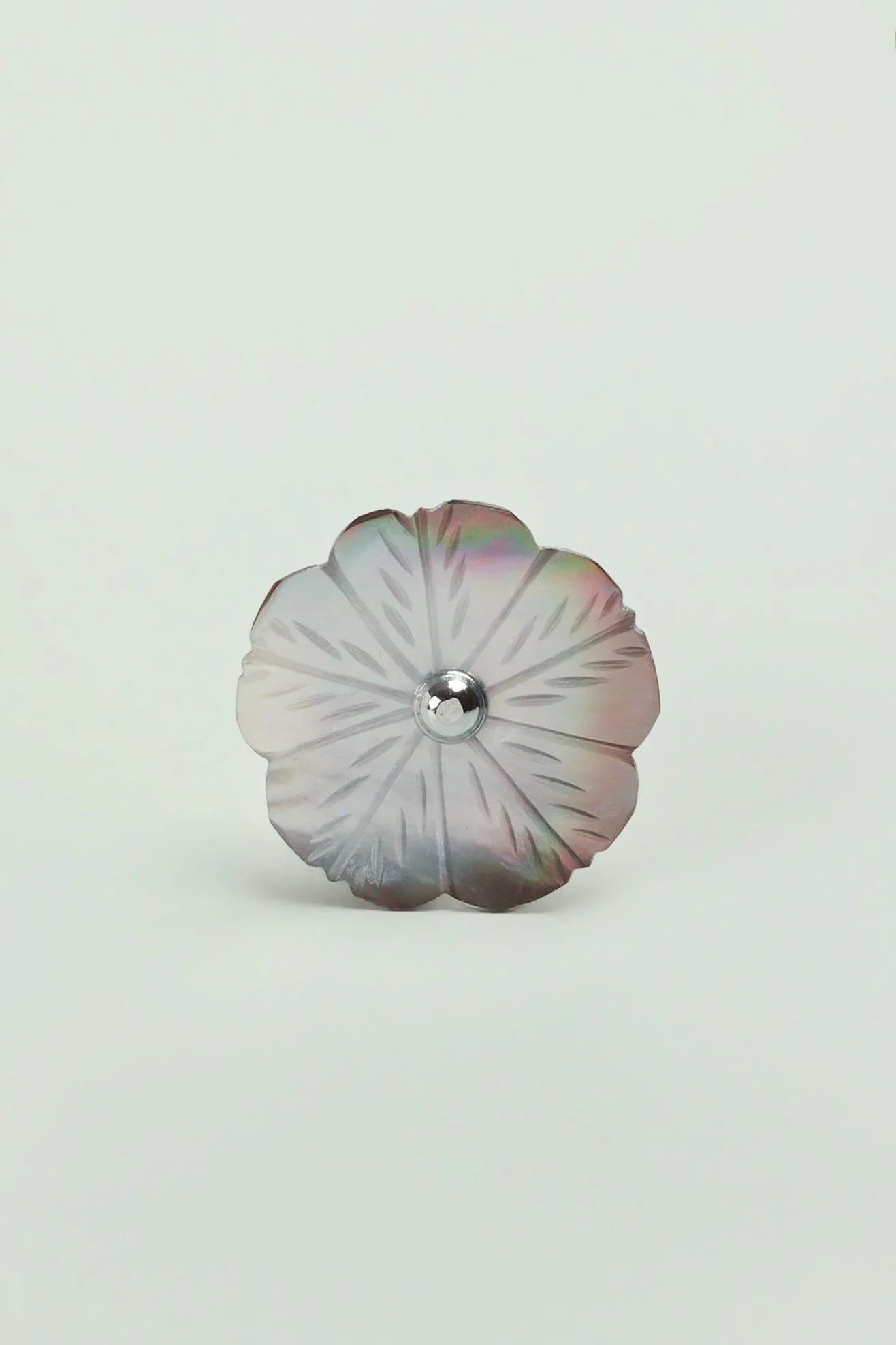 Blooming Mother of Pearl Cabinet Knob — lifestyle view, G Decor