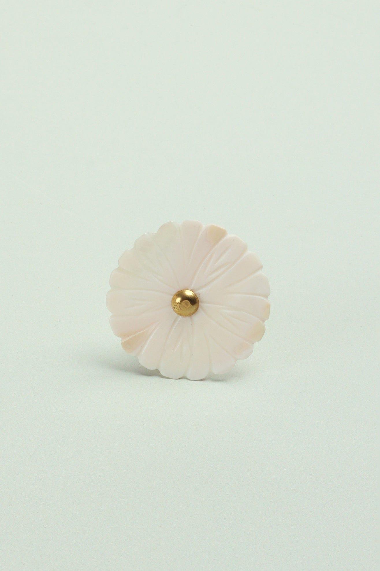 Handcrafted Blooming Elegance Mother of Pearl Door Knob - G Decor