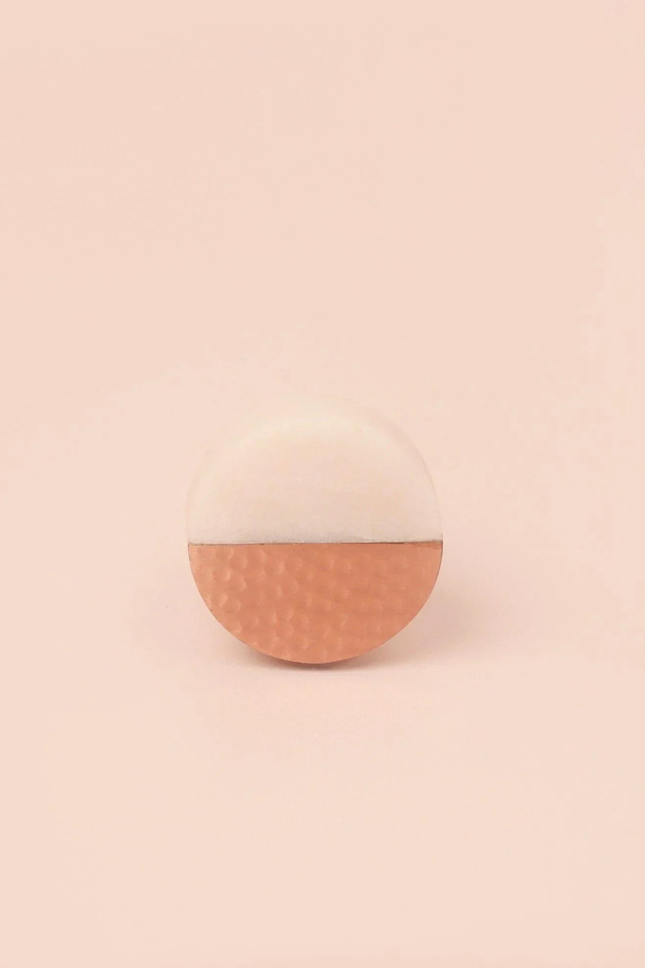 Calacatta Marbella Cabinet Knob in Rose Ember — alternate view, G Decor