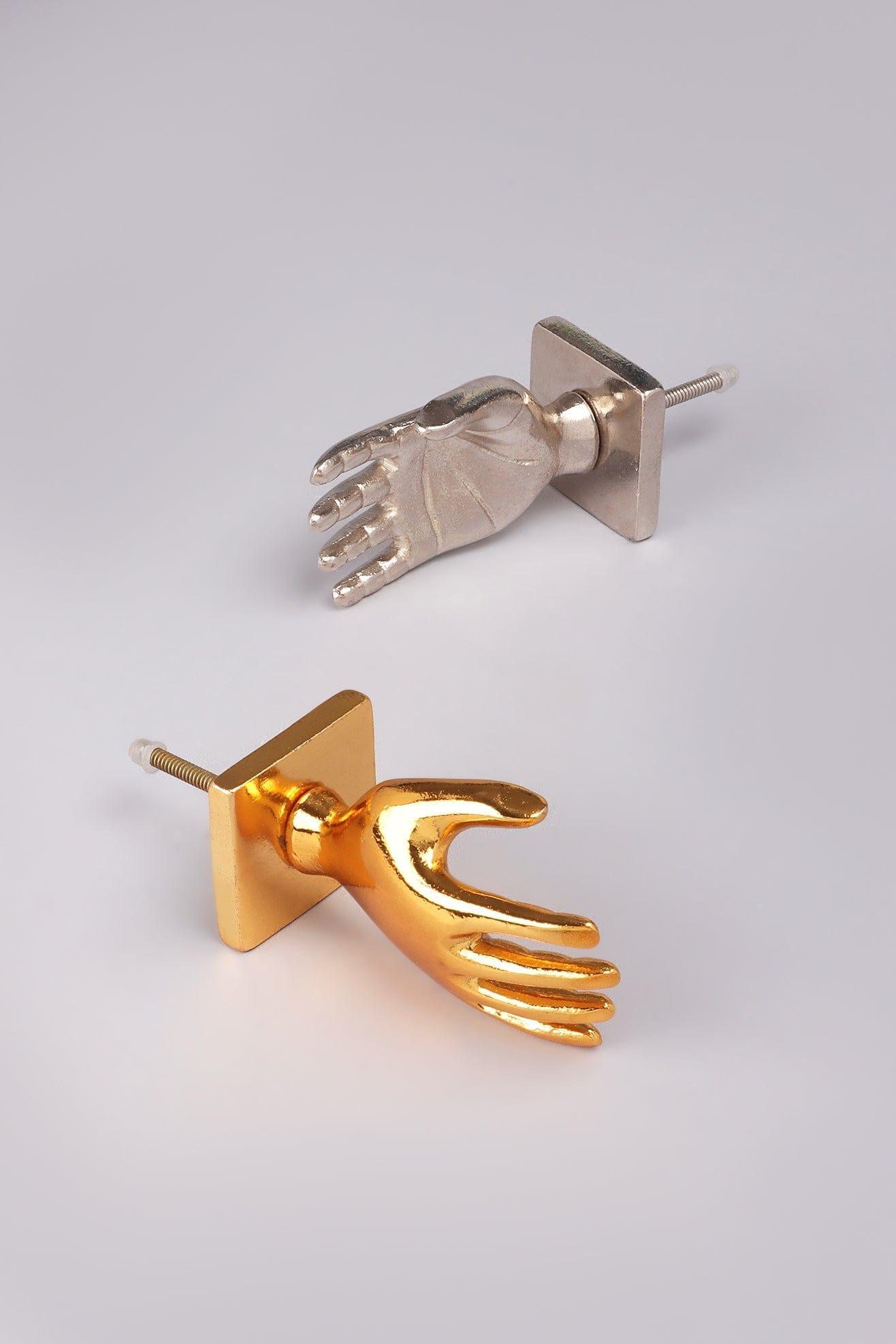 Handcrafted Designer Large Embracing Hand Door Knobs - G Decor