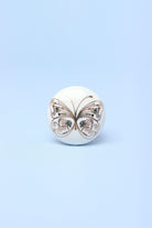 Handcrafted Golden Butterfly Graceful Ceramic Door Knob - G Decor