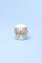 Handcrafted Golden Butterfly Graceful Ceramic Door Knob - G Decor