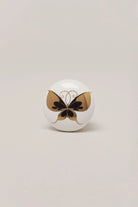 Golden Butterfly Radiant Ceramic Cabinet Knob — close-up view, G Decor