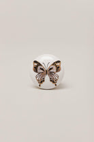 Handcrafted Golden Butterfly Radiant Ceramic Door Knob - G Decor
