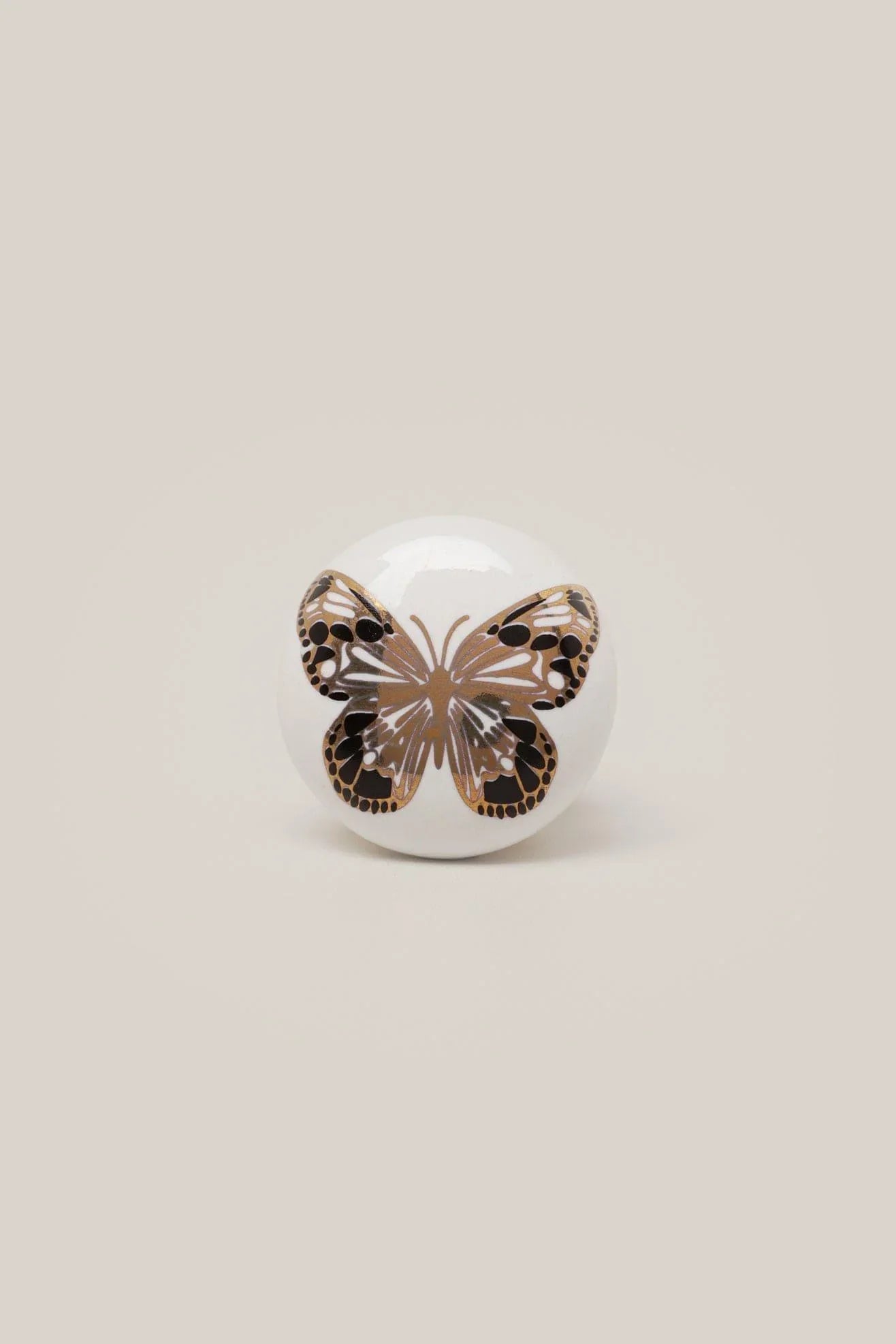 Golden Butterfly Radiant Ceramic Cabinet Knob — lifestyle view, G Decor
