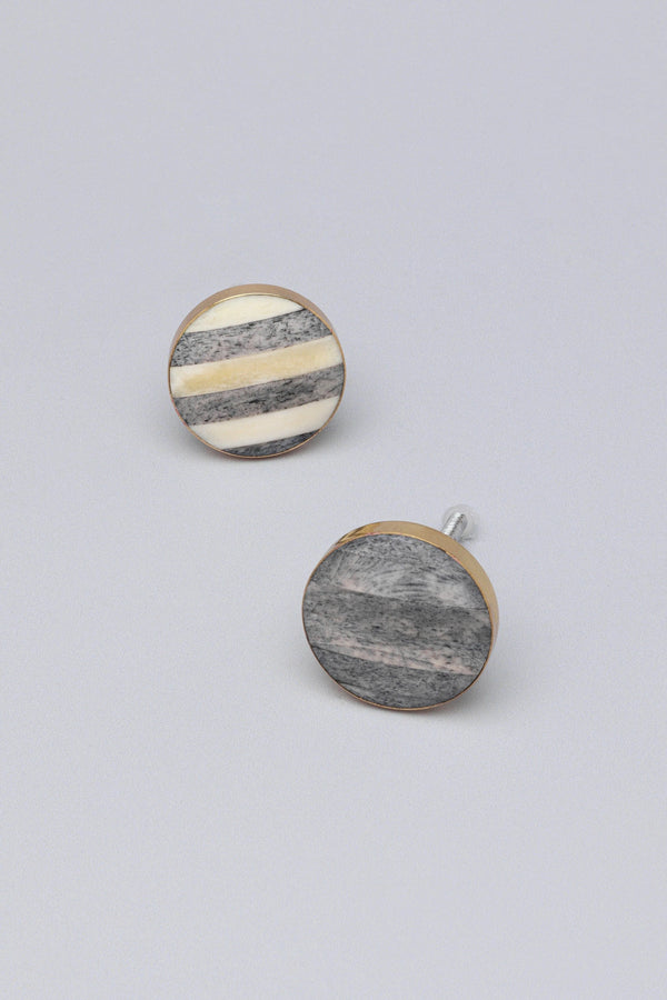 Oslo Horn Bone and Brass Cabinet Knob