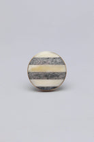Oslo Horn Bone and Brass Cabinet Knob — close-up view, G Decor