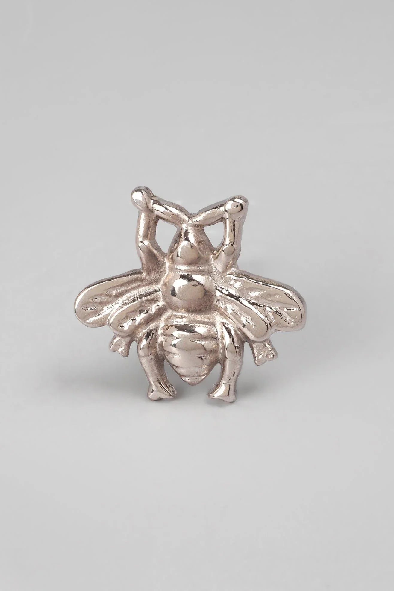 Queen Bee Cabinet Knob in Gold and Silver — close-up view, G Decor