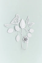 White Iron Country Garden Wall Hook — lifestyle view, G Decor
