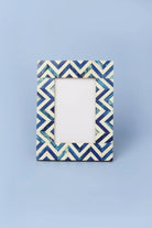 Blue Wave Chevron Photo Frame — view 5, G Decor