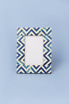 Handmade Blue Wave Stylish Photo Frames Decorative Chevron Picture Frame - G Decor