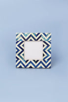 Handmade Blue Wave Stylish Photo Frames Decorative Chevron Picture Frame - G Decor