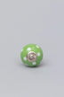 Polka Dot Ceramic Cabinet Knob in Red Light Green and Orange — alternate view, G Decor