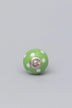 Handmade Hand-Painted Polka Dot Ceramic Door Knob In Red, Light Green And Orange - G Decor