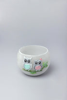 Hootique Owl Couple Candle in Grey — alternate view, G Decor