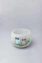 Handmade Hootique Owl Couple Candle Grey Owls with Wide Eyes - G Decor