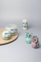 Hootique Owl Couple Candle in Grey — G Decor
