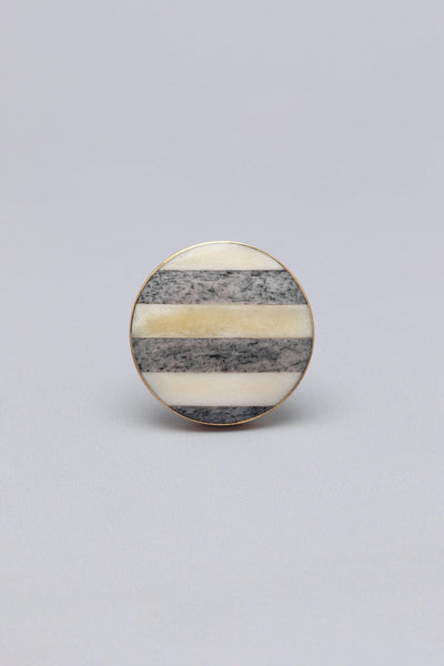 Gdecorstore Door Knobs & Handles Grey / Grey and white stripes Helena Resin Wood Stone Effect Pull Door Knobs