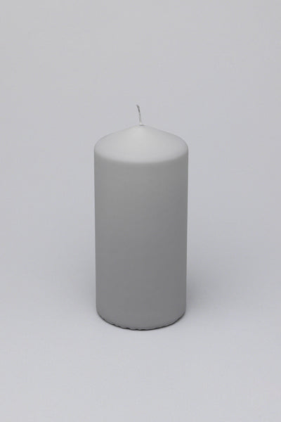 G Decor Candles Grey / Large pillar Henry Velvet Matt Light Grey Pillar Candles