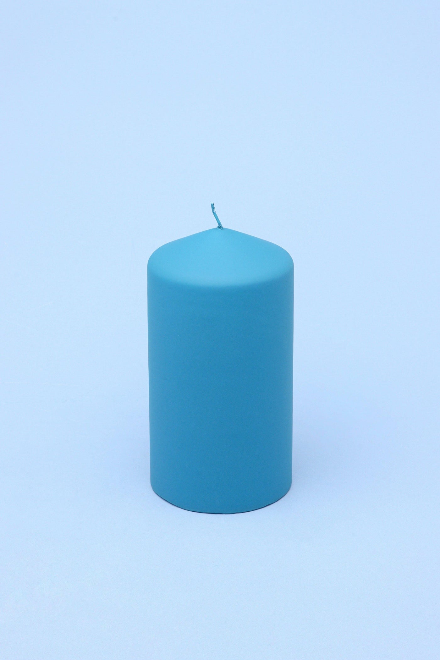 Gdecorstore Candles & Candle Holders Blue / Medium Henry Velvet Matt Powder Blue Pillar Candles