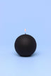 Henry Velvet Matte Soft Touch Pillar Candle in Black — lifestyle view, G Decor