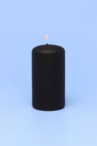 Henry Velvet Matt Soft Touch Smooth Black Pillar Candles - G Decor