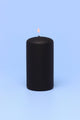 Henry Velvet Matt Soft Touch Smooth Black Pillar Candles - G Decor