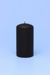 Henry Velvet Matt Soft Touch Smooth Black Pillar Candles - G Decor
