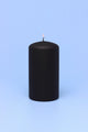 Henry Velvet Matt Soft Touch Smooth Black Pillar Candles - G Decor