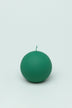 Henry Velvet Matte Soft Touch Pillar Candle in Emerald Green — lifestyle view, G Decor