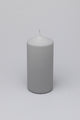 Henry Velvet Matt Soft Touch Smooth Light Grey Pillar Candle - G Decor