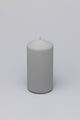 Henry Velvet Matt Soft Touch Smooth Light Grey Pillar Candle - G Decor