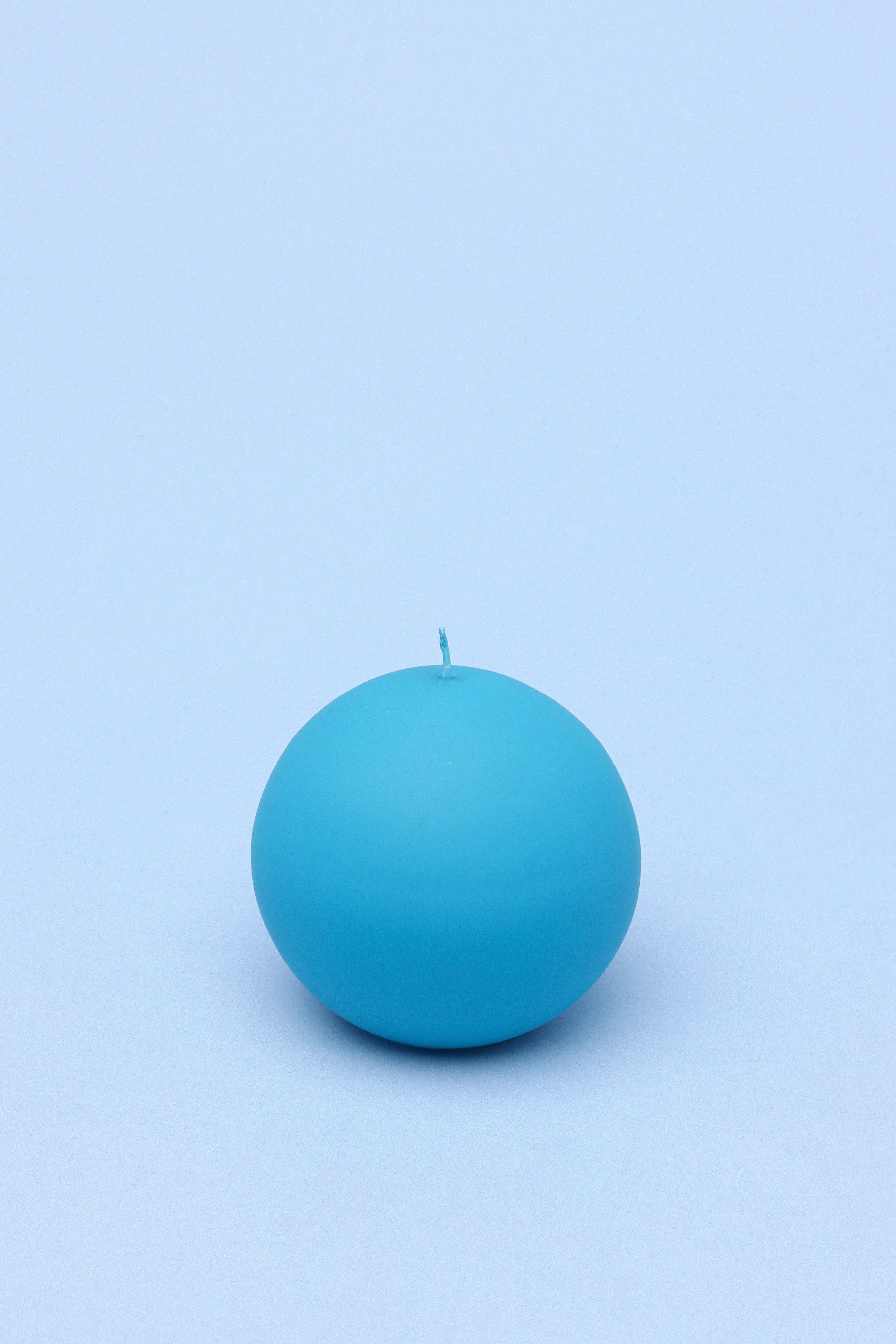 Henry Velvet Matt Soft Touch Smooth Powder Blue Pillar Candle - G Decor