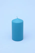 Henry Velvet Matt Soft Touch Smooth Powder Blue Pillar Candle - G Decor