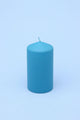 Henry Velvet Matt Soft Touch Smooth Powder Blue Pillar Candle - G Decor
