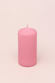 Henry Velvet Matt Soft Touch Smooth Powder Pink Pillar Candle - G Decor