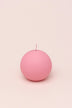 Henry Velvet Matte Soft Touch Pillar Candle in Powder Pink — lifestyle view, G Decor