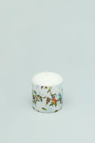 Hummingbird Southern Joy Summer Rose Garden Pillar Candle — lifestyle view, G Decor