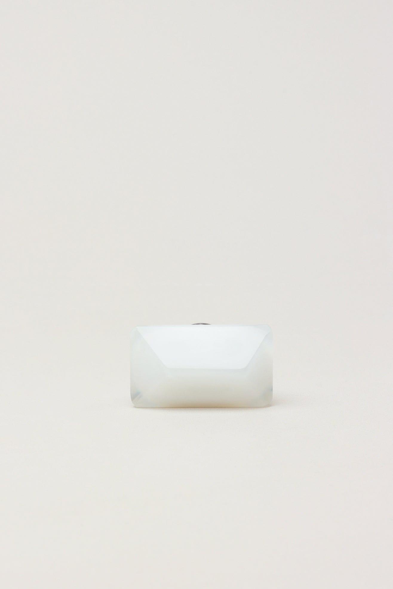 G Decor Cabinet Knobs & Handles Milk-White Javier Crystal Rectangular Mirror Glass Pull Knobs