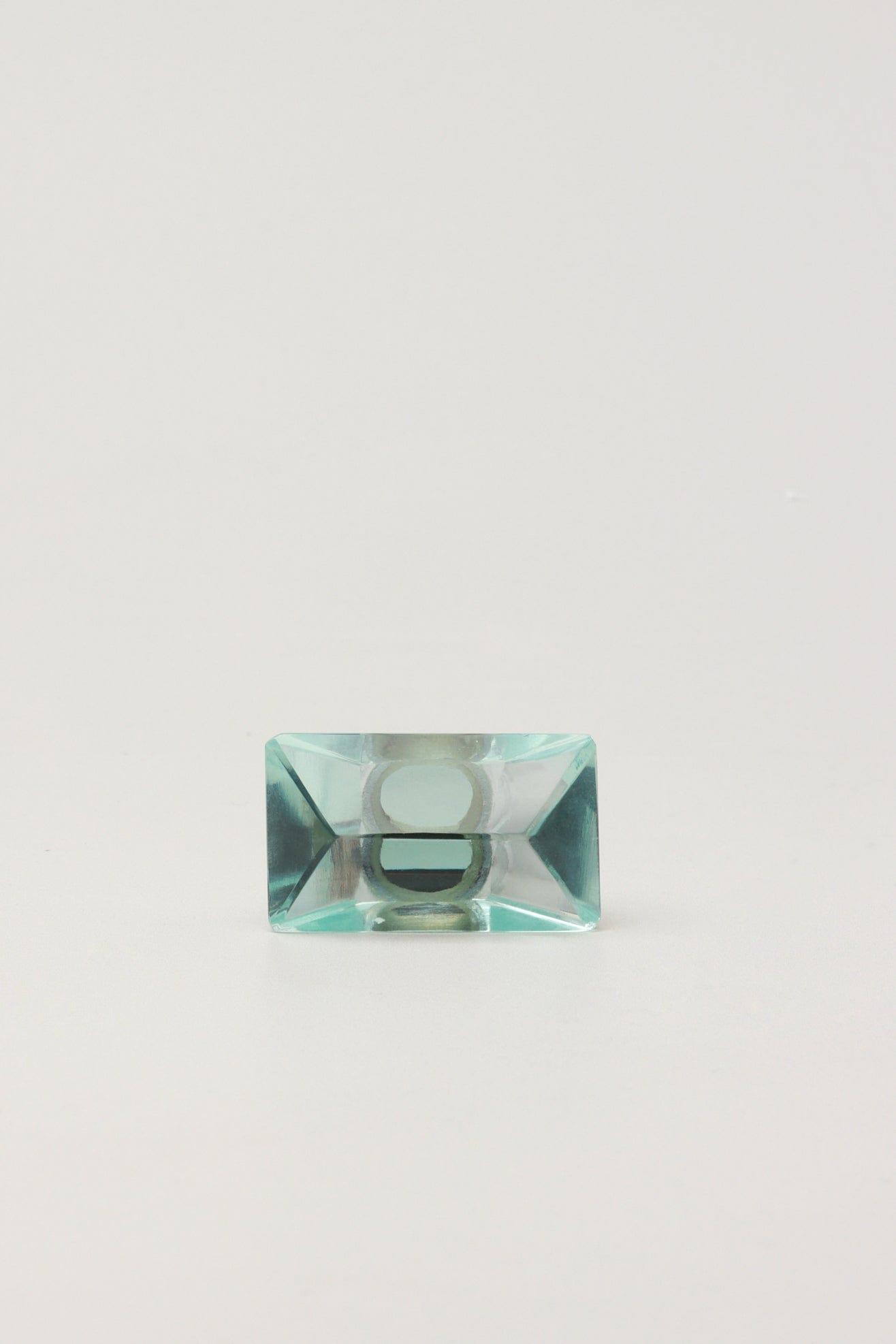 G Decor Cabinet Knobs & Handles Light Blue Javier Crystal Rectangular Mirror Glass Pull Knobs