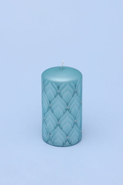 Gdecorstore Candles & Candle Holders Blue / Large Jolene Glitter Pastel Light Blue Pillar Candle