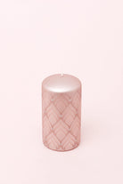 Jolene Petalure Hand-Finished Rose Quartz Blush Pillar Candle - G Decor