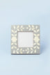 Jolie Bone Inlay Photo Frame in Grey Floral — lifestyle view, G Decor
