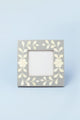 Jolie Handcrafted Grey Floral Bone Inlay Photo Frame Elegant Picture Display - G Decor