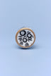 Joy Vibes Hand-Painted Cylinder Ceramic Cabinet Knob — close-up view, G Decor