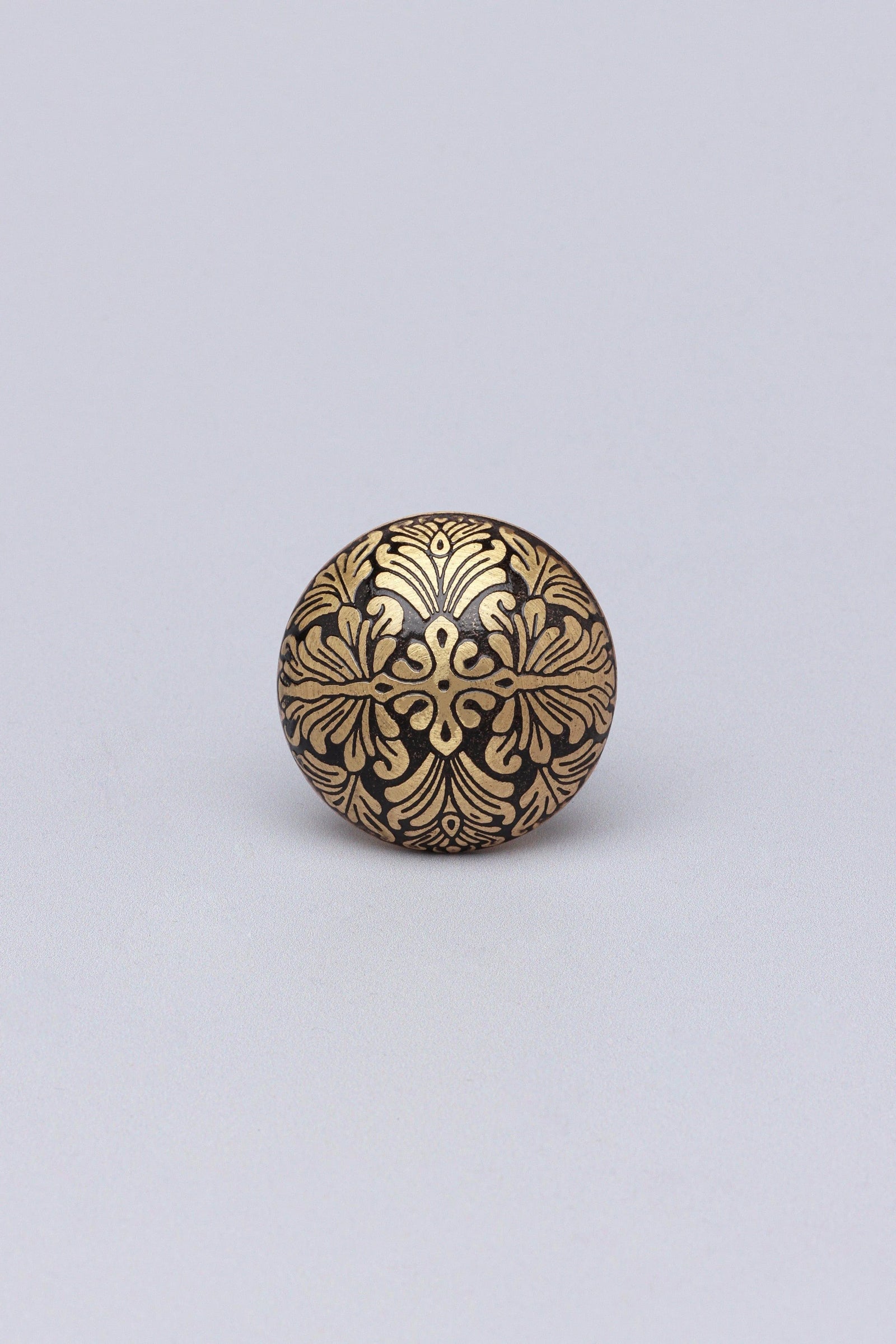 King's Manor Victorian Brass Cabinet Knob — lifestyle view, G Decor
